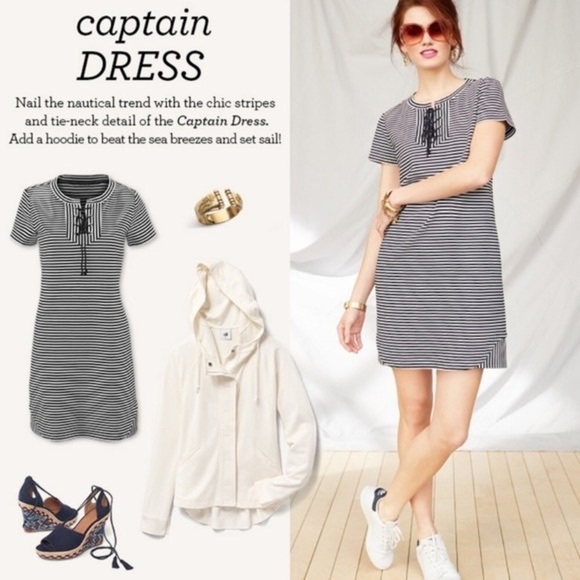 CAbi Limited Edition Captain Dress in Navy and White Stripe 5268 - Picture 10 of 10
